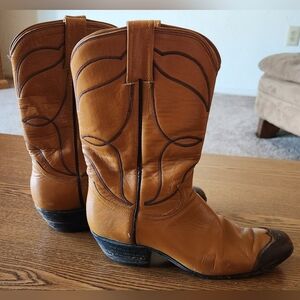Vintage Leather Cowboy Boots
